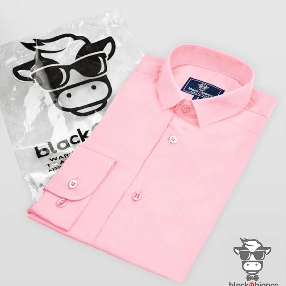 Black N Bianco Signature Boys' Button Down Dress Shirt In Light Pink Size 12 NWT - Picture 3 of 11